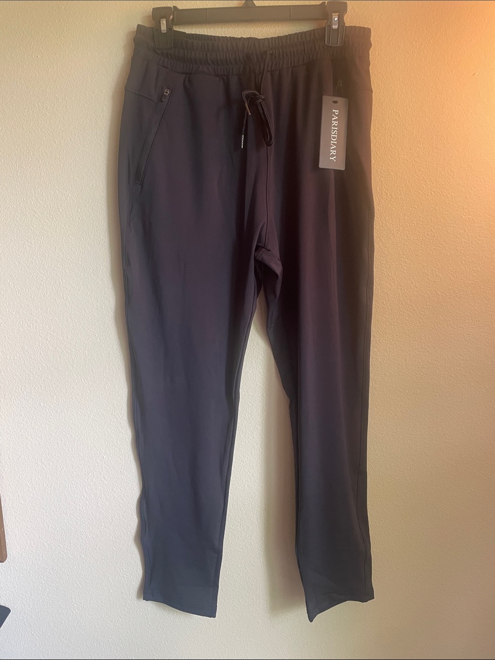 Men's blackJogger Pants - Stretch Drawstring Waist adult small